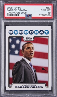 2008 Topps USA "Campaign 2008" #BO Barack Obama - PSA GEM MT 10